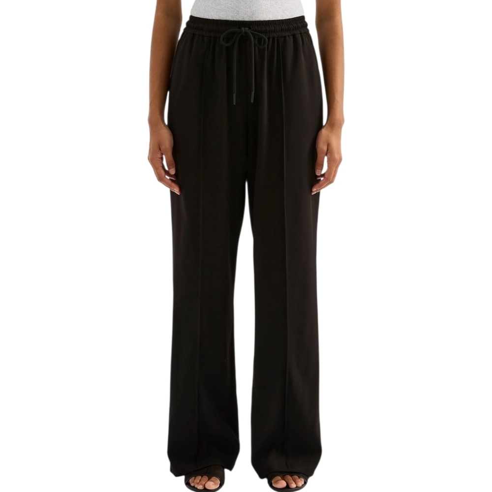 NudeLucy Quincy Pants XXL Black Wide Leg Pull On Relaxed Tailoring Workwear